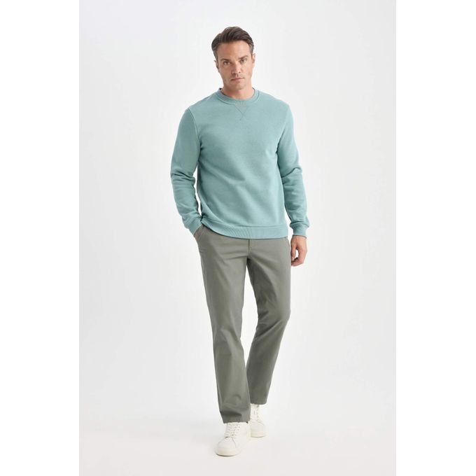 CALVIN KLEIN Men's Solid Utility Chinos Khakis