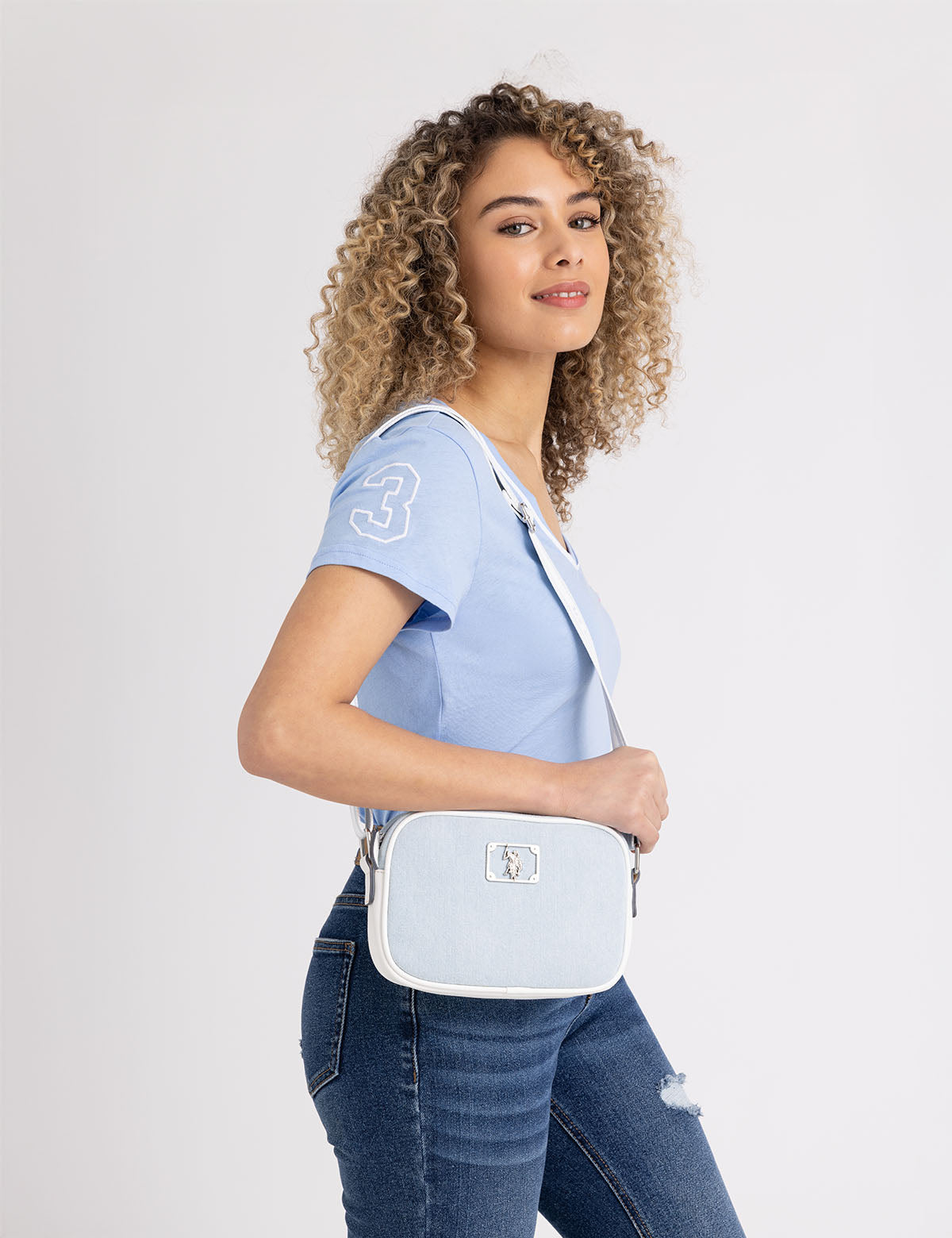 US POLO ASSN DENIM CROSSBODY BAG