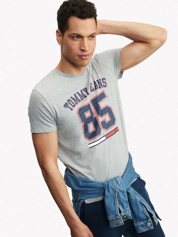 TOMMY JEANS men's gray t-shirt