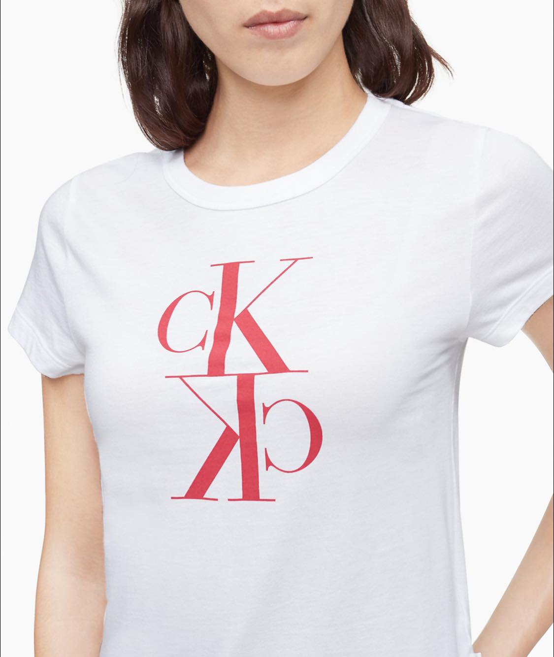 CALVIN KLEIN  Women's Monogram Logo T-Shirt