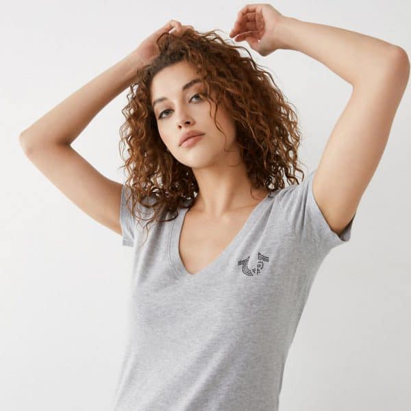 TRUE RELIGION V-Neck Logo T-Shirt