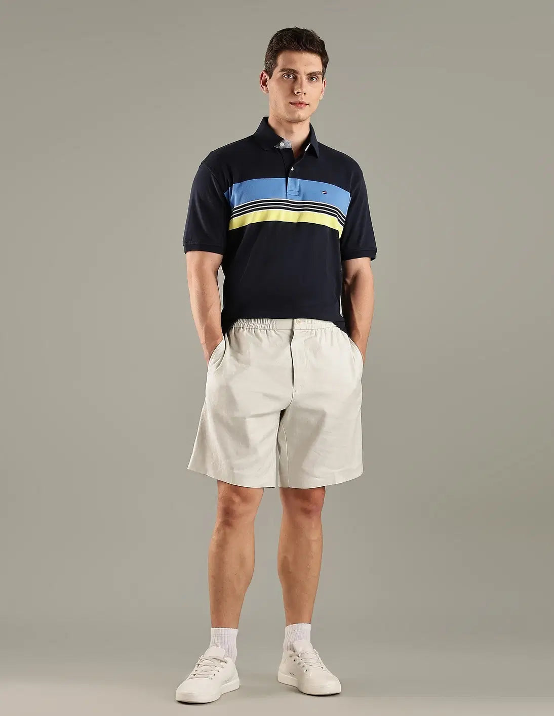 TOMMY HILFIGER Colorblock Regular-Fit Cotton Polo T-Shirt
