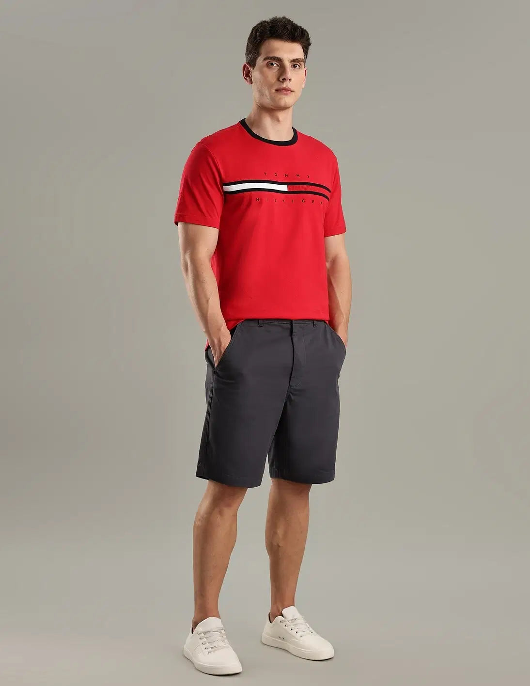 TOMMY HILFIGER Embroidered Logo Regular-Fit Cotton T-Shirt