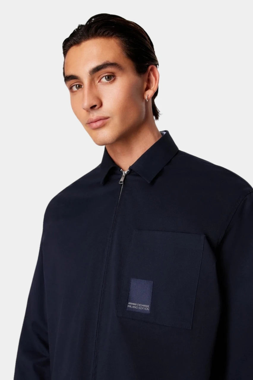 ARMANI EXCHANGE Navy blue shirt jacket