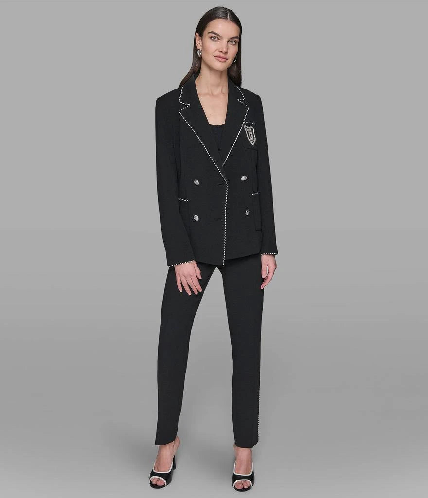 KARL LAGERFELD PARIS PATCH VARSITY BLAZER