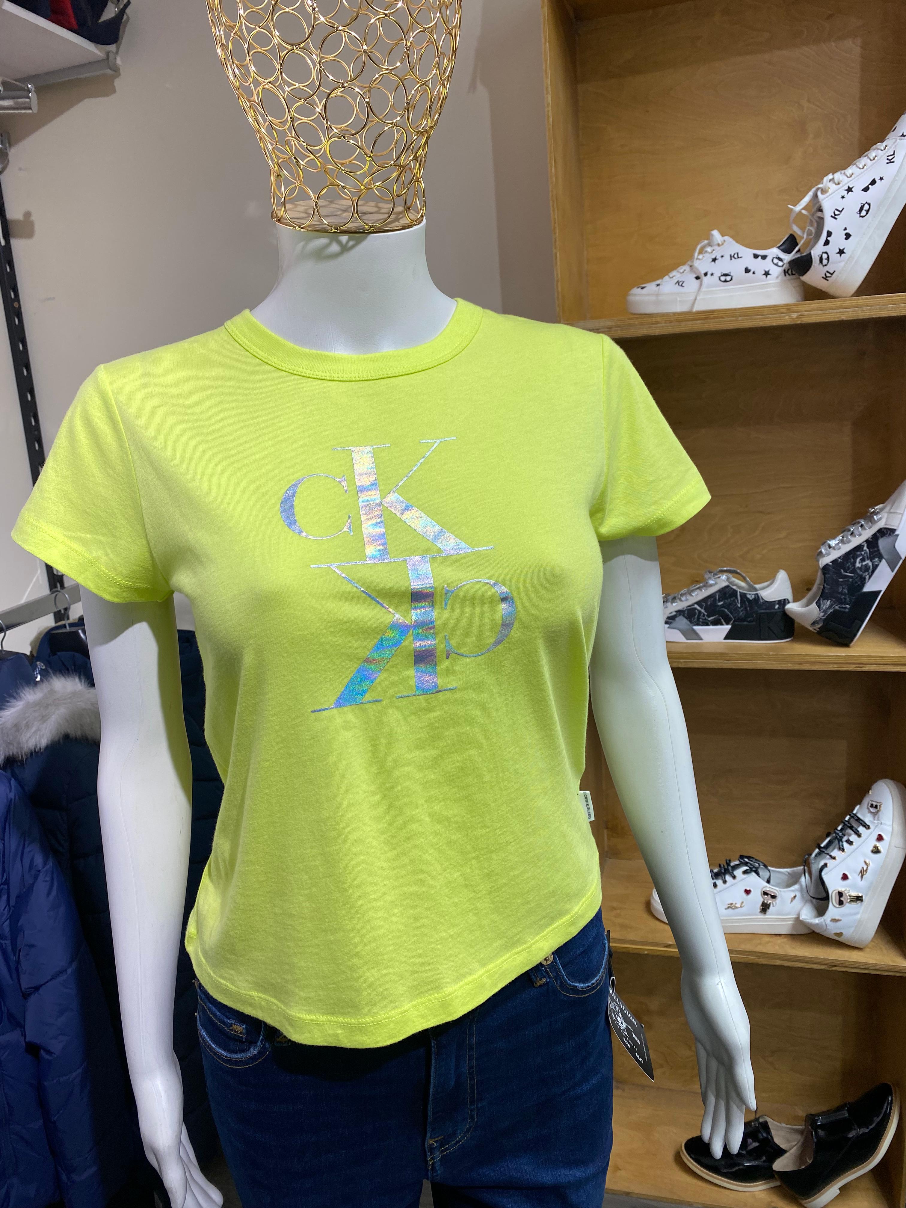 CALVIN KLEIN  Women's Monogram Logo T-Shirt