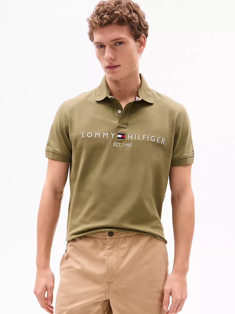 TOMMY HILFIGER Embroidered Tommy Logo Polo