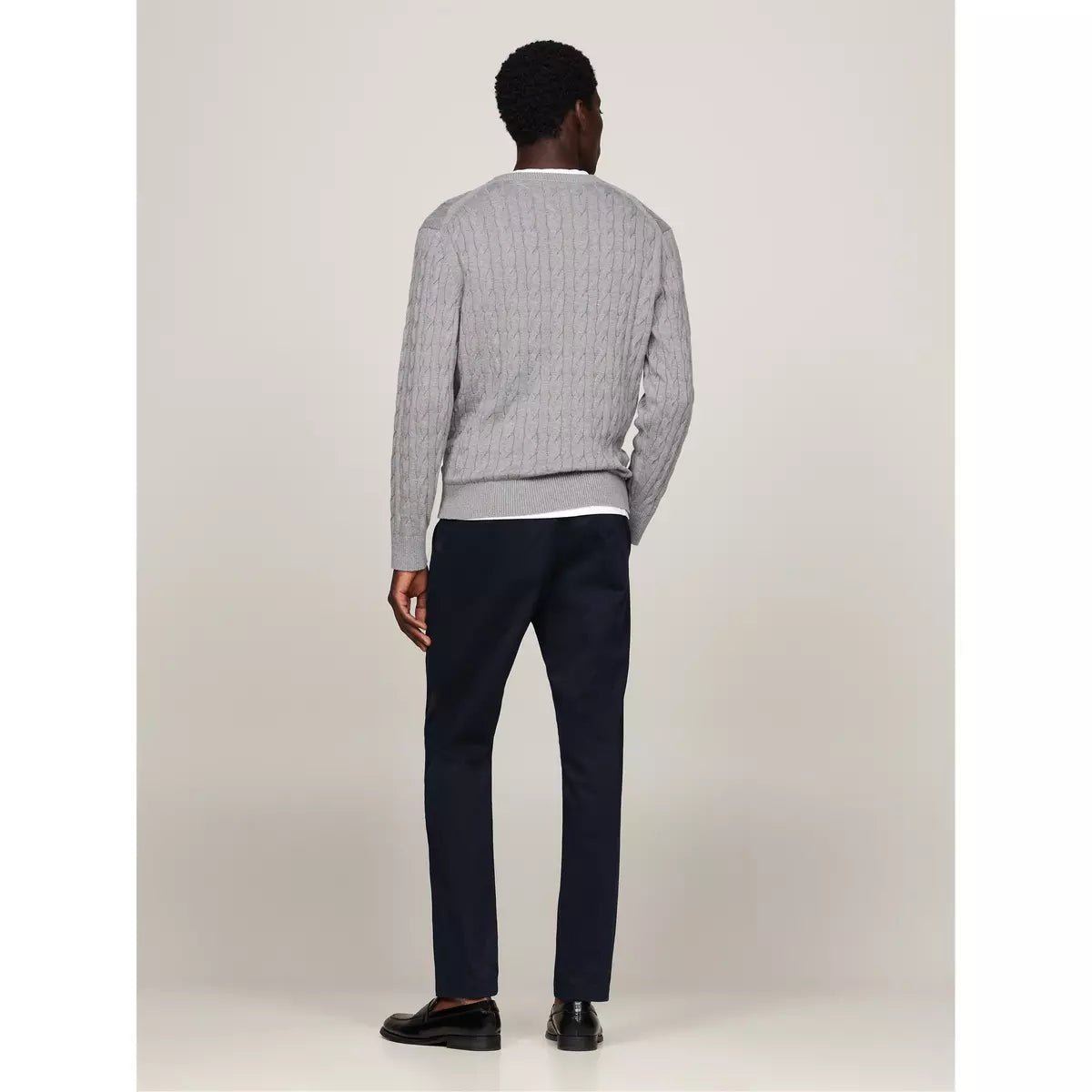 TOMMY HILFIGER Classic Cotton Cable Crew Neck
