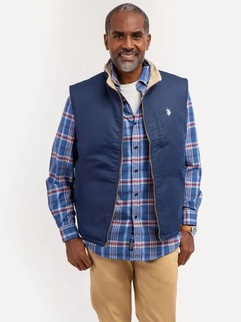 US. POLO ASSN. Men’s Sleeveless Vest with Sherpa Collar