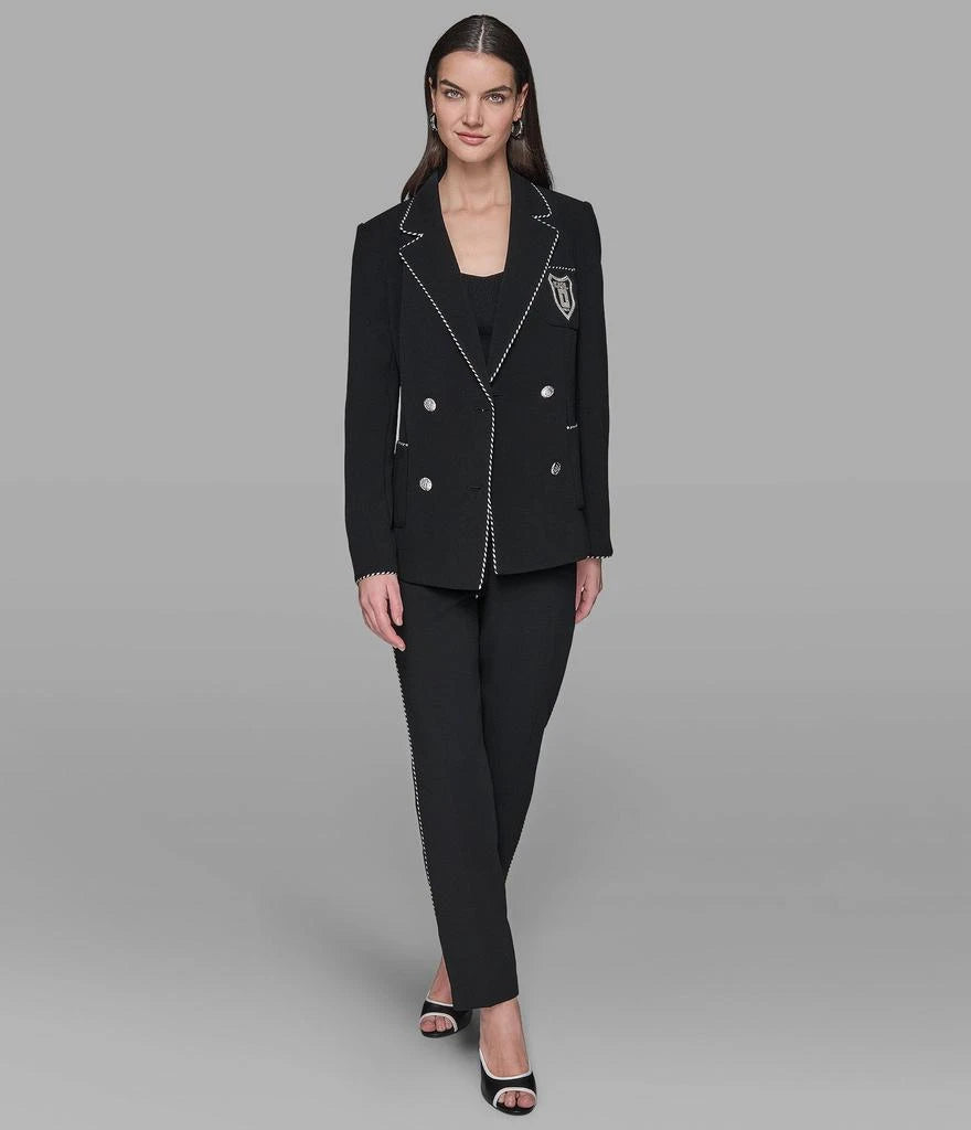 KARL LAGERFELD PARIS PATCH VARSITY BLAZER