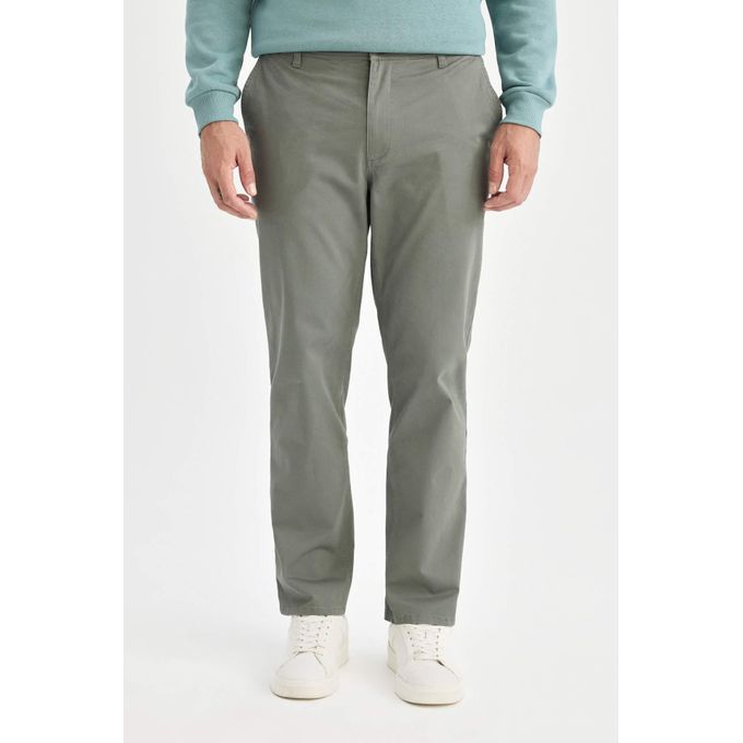 CALVIN KLEIN Men's Solid Utility Chinos Khakis
