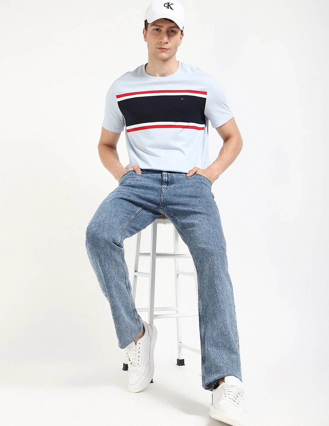 TOMMY HILFIGER Striped Regular-Fit Cotton T-Shirt