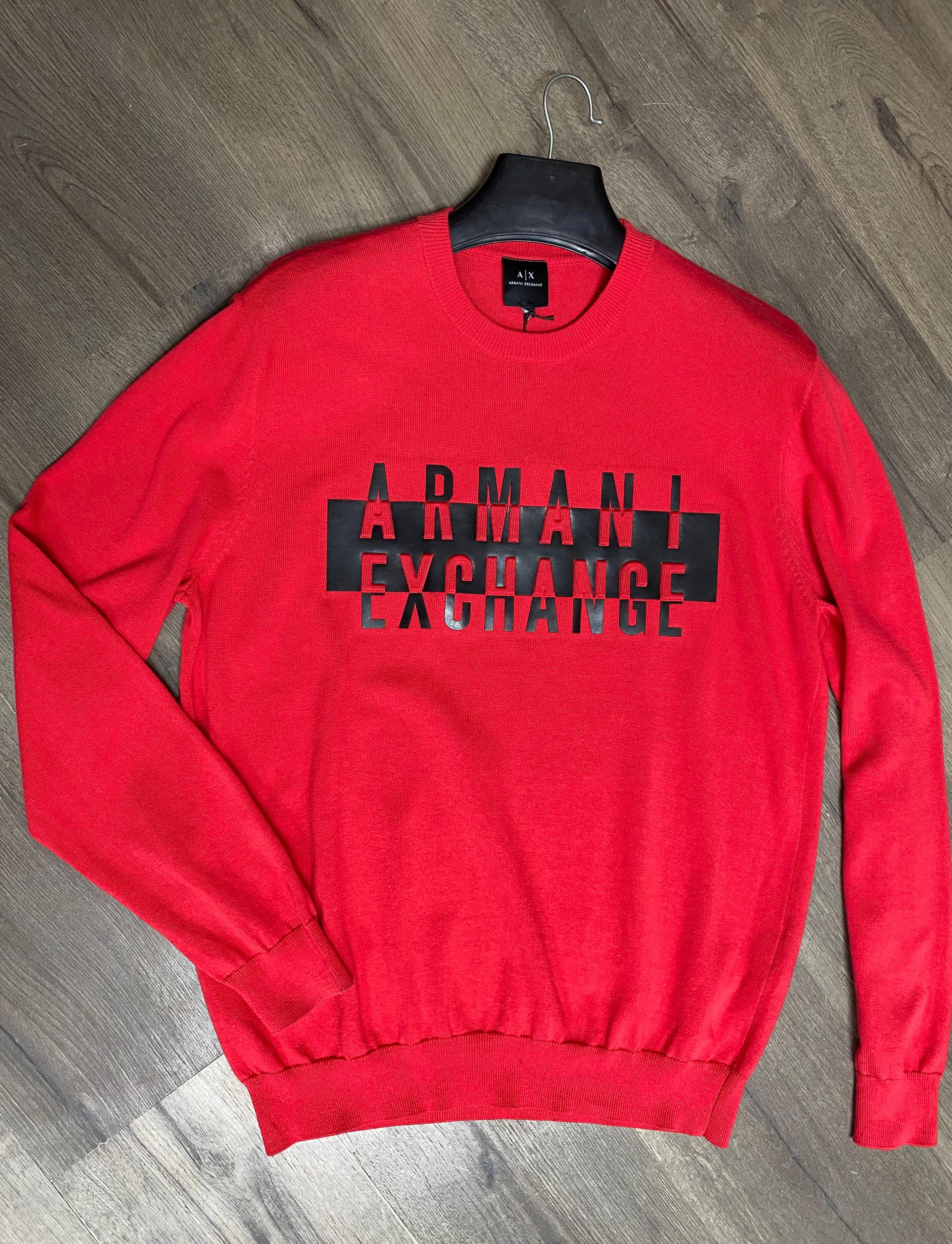 ARMANI EXCHANGE Crew-Neck Pullover with Branding
