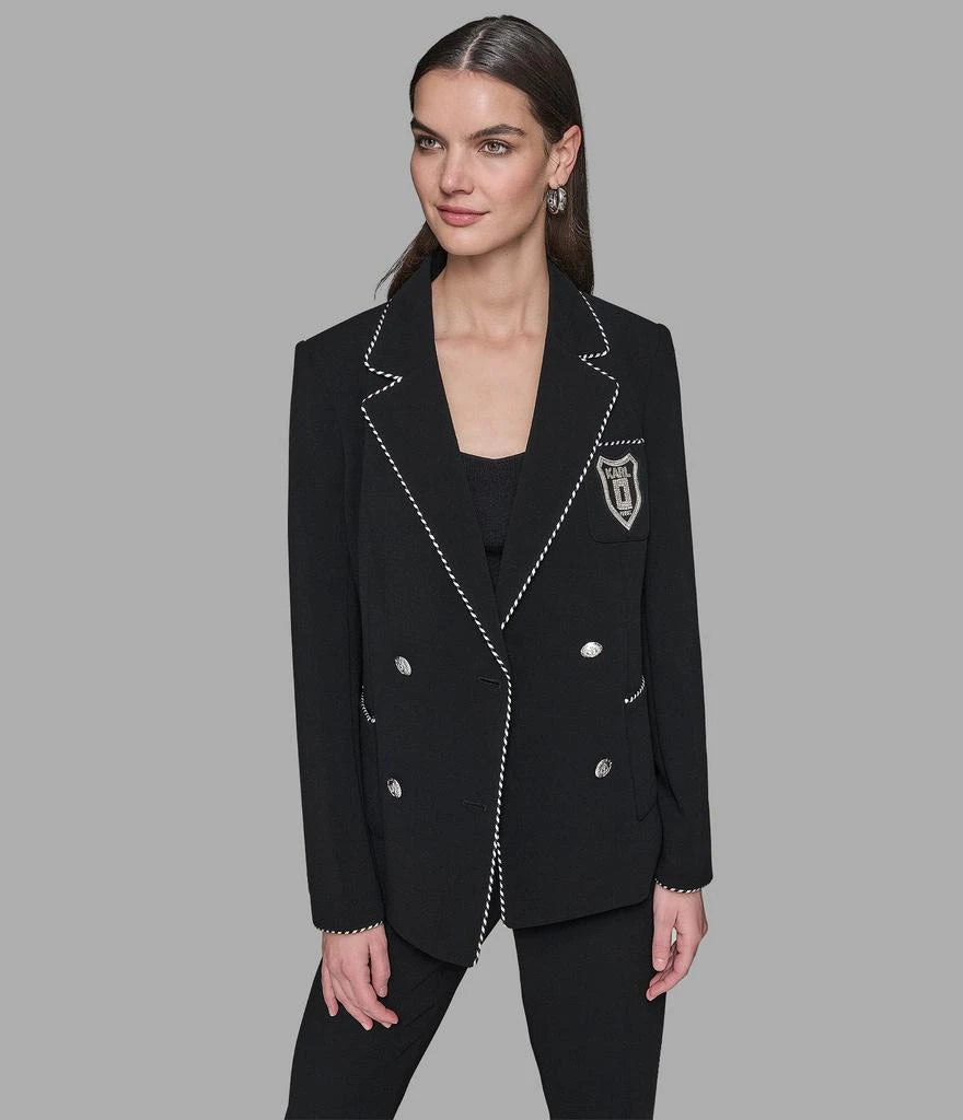 KARL LAGERFELD PARIS PATCH VARSITY BLAZER