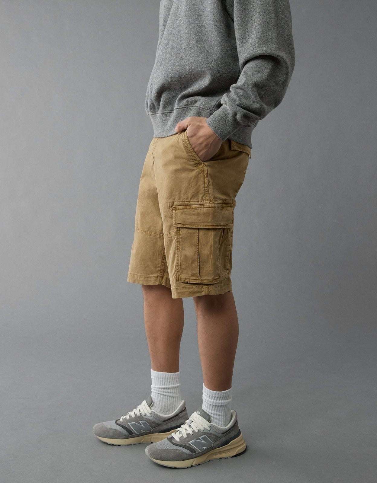 GAP Men Brown 11" Twill Cargo Shorts With GapFlex