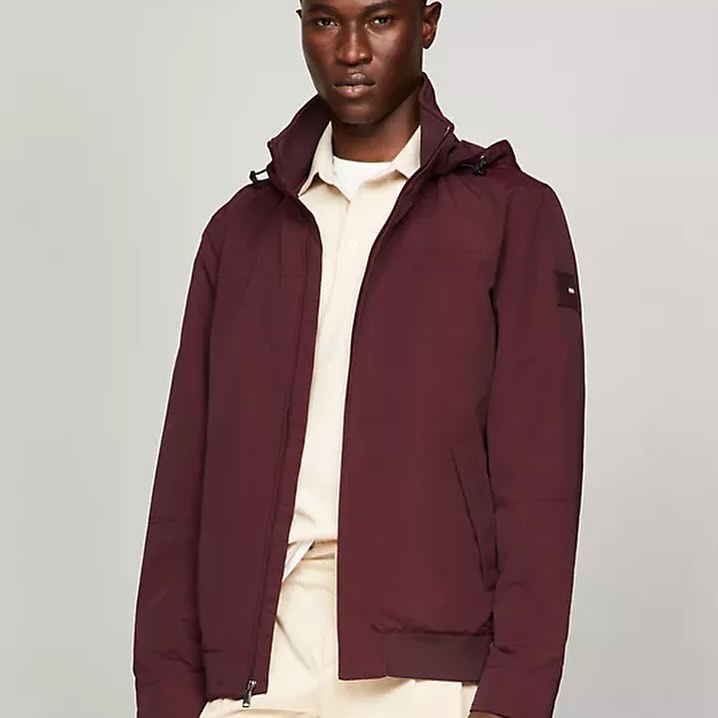 TOMMY HILFIGER Men's Lightweight Waterproof Regatta Bomber Jacket