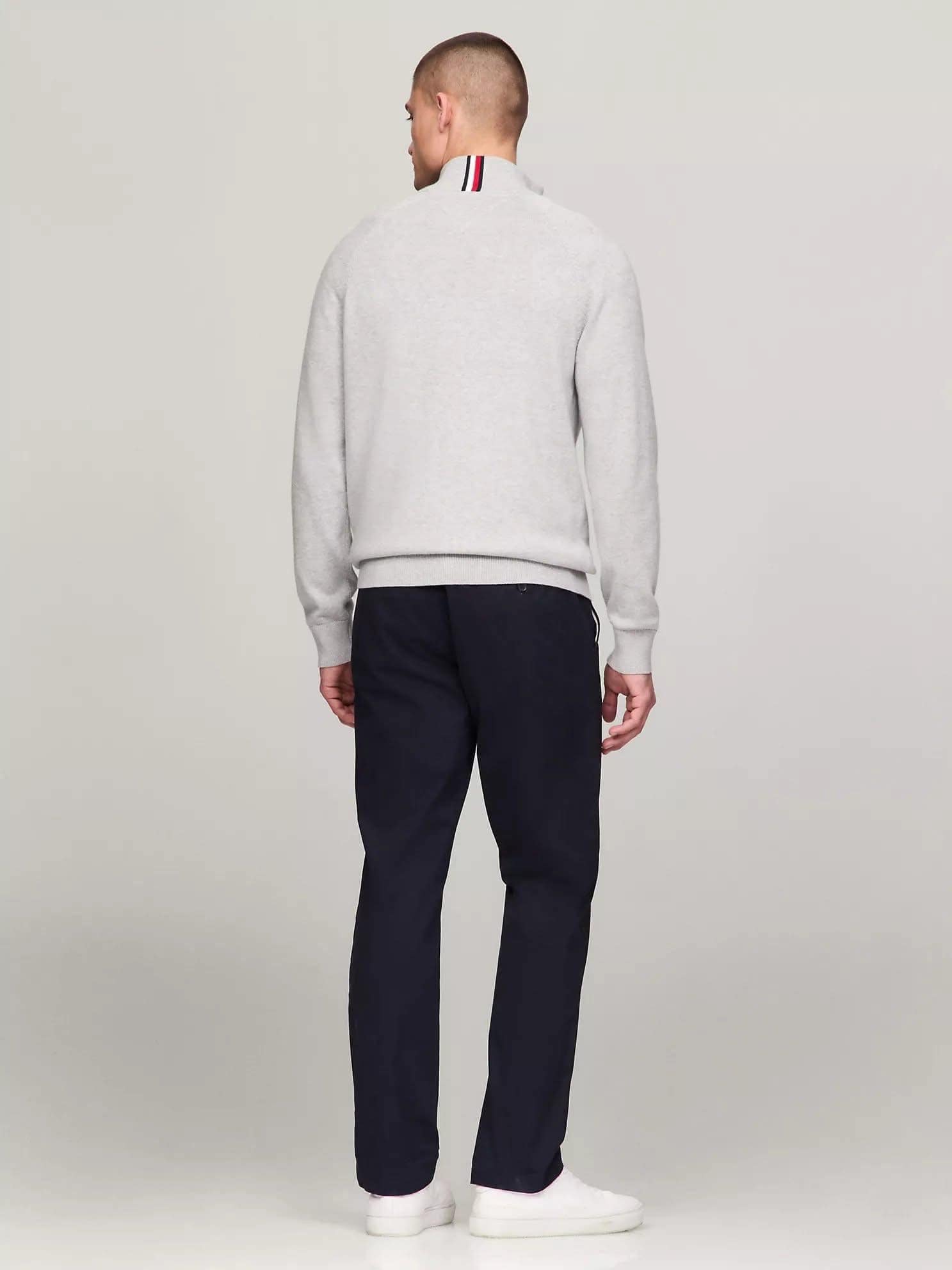 TOMMY HILFIGER SWEATER M COTTON ZIP THROUGH TH