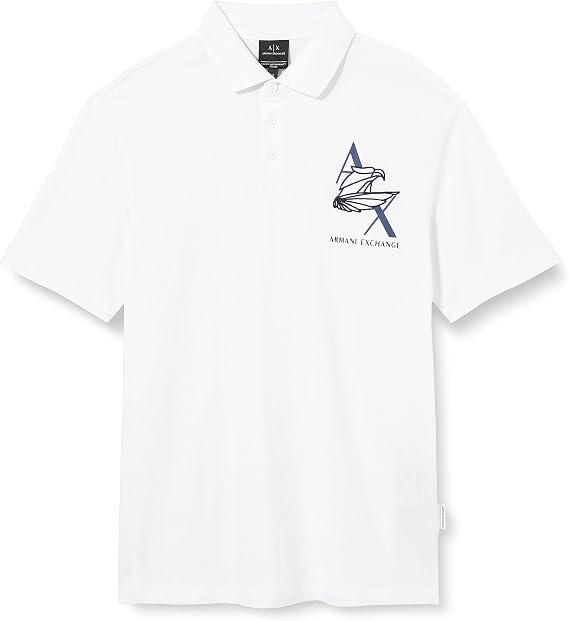 Armani Exchange Regular Fit Polo T-Shirt With Eagle Logo