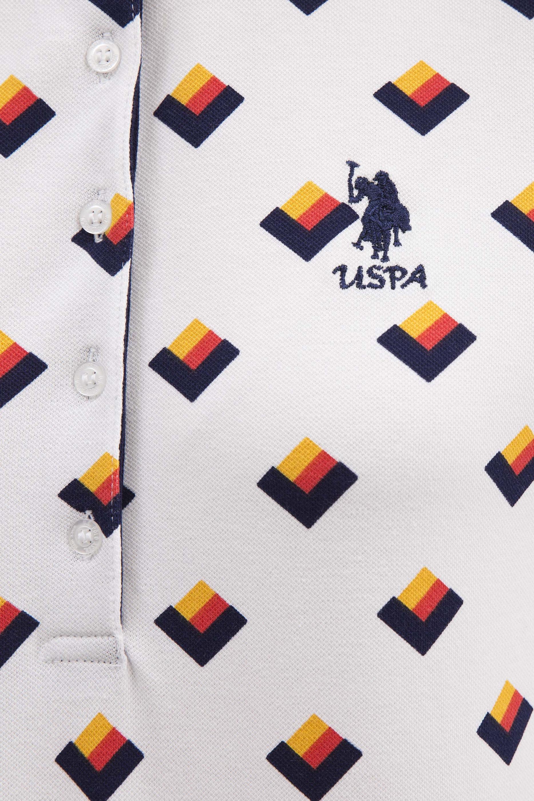 US. POLO ASSN. USPA Geometric Print Polo
