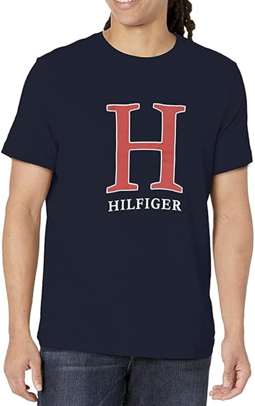 TOMMY HILFIGER Men's Short Sleeve Crew Neck Graphic T-Shirt