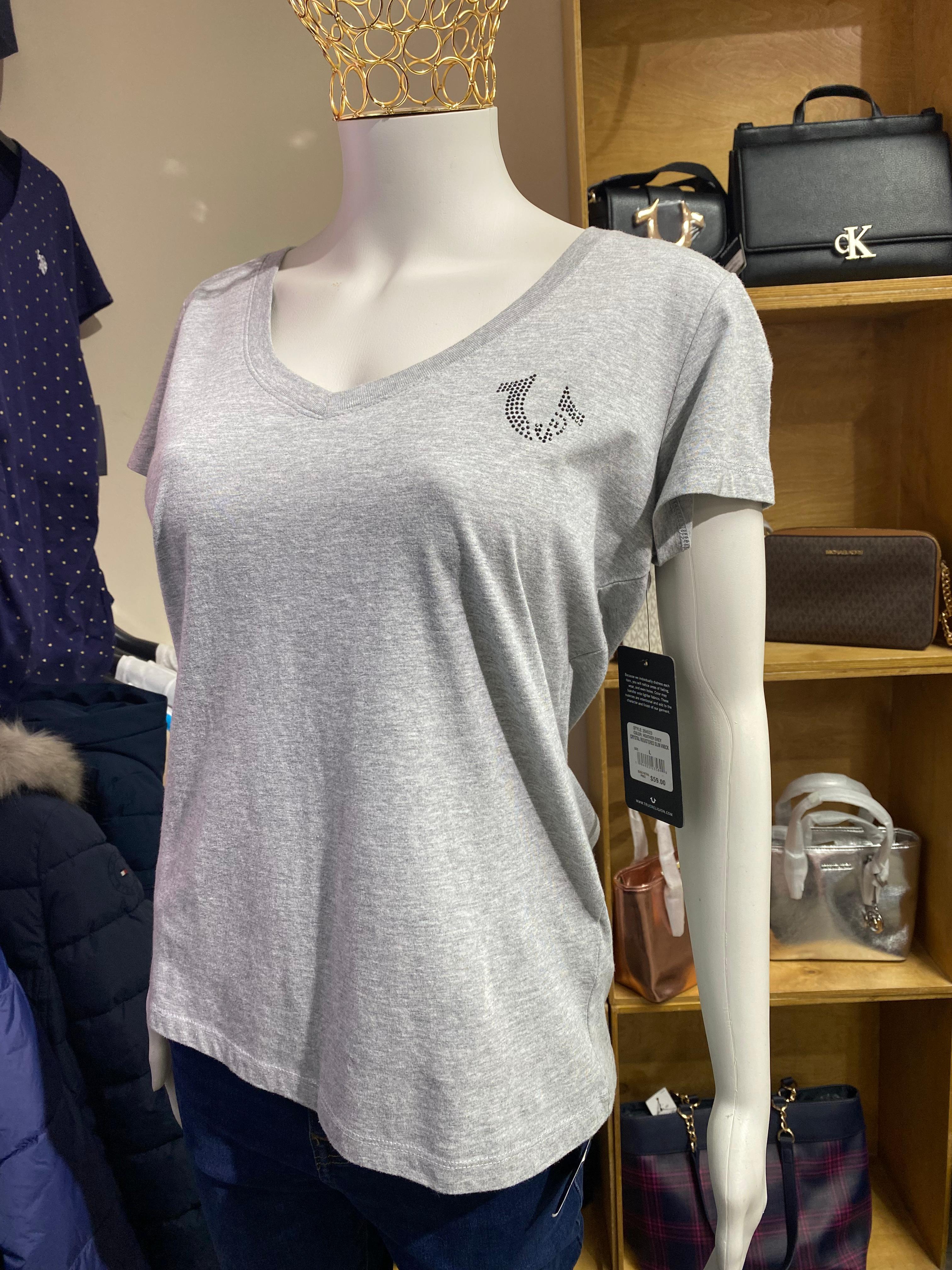 TRUE RELIGION V-Neck Logo T-Shirt