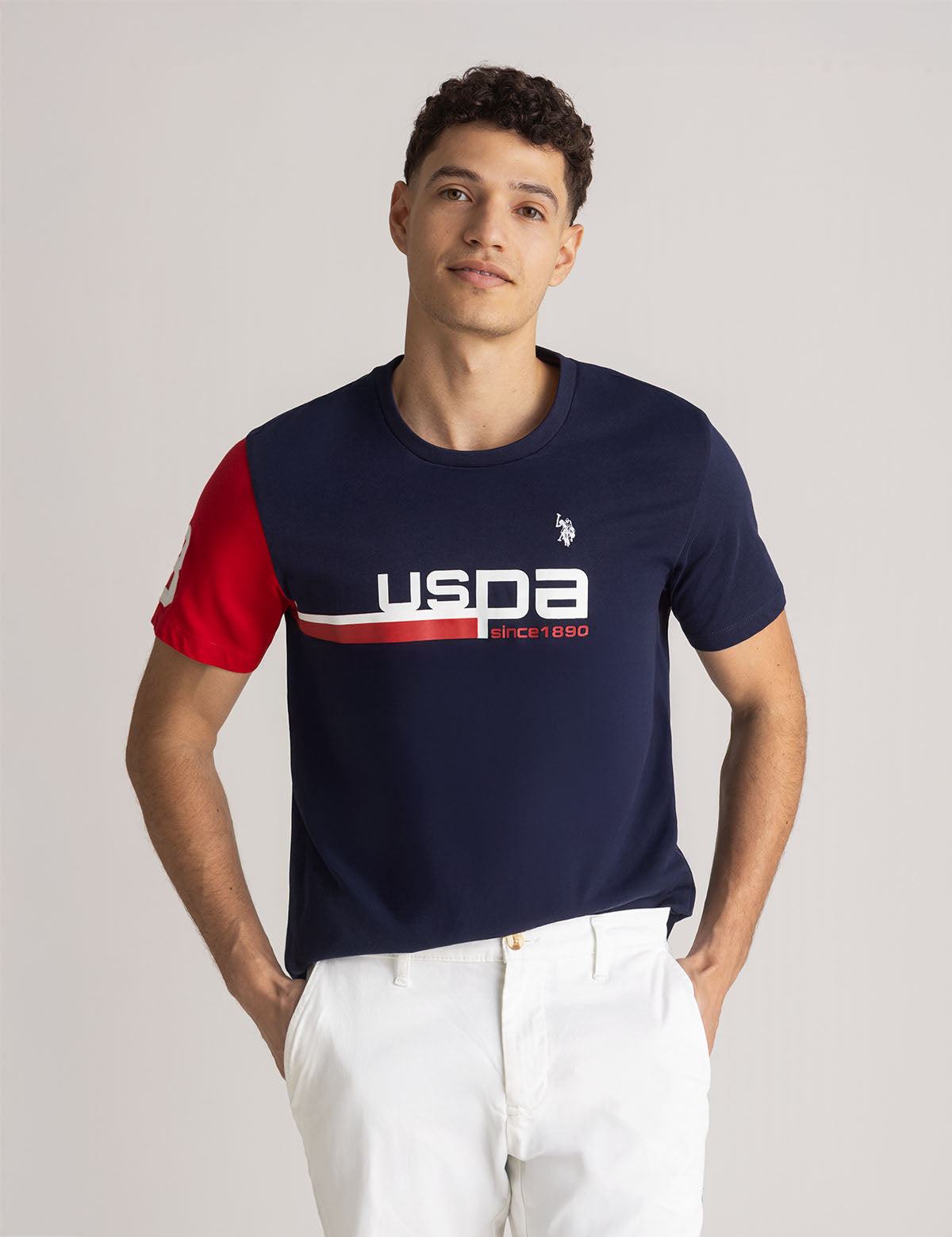 US POLO ASSN   Classic Graphic Crew Neck T-Shirt 100% Cotton Short Sleeve