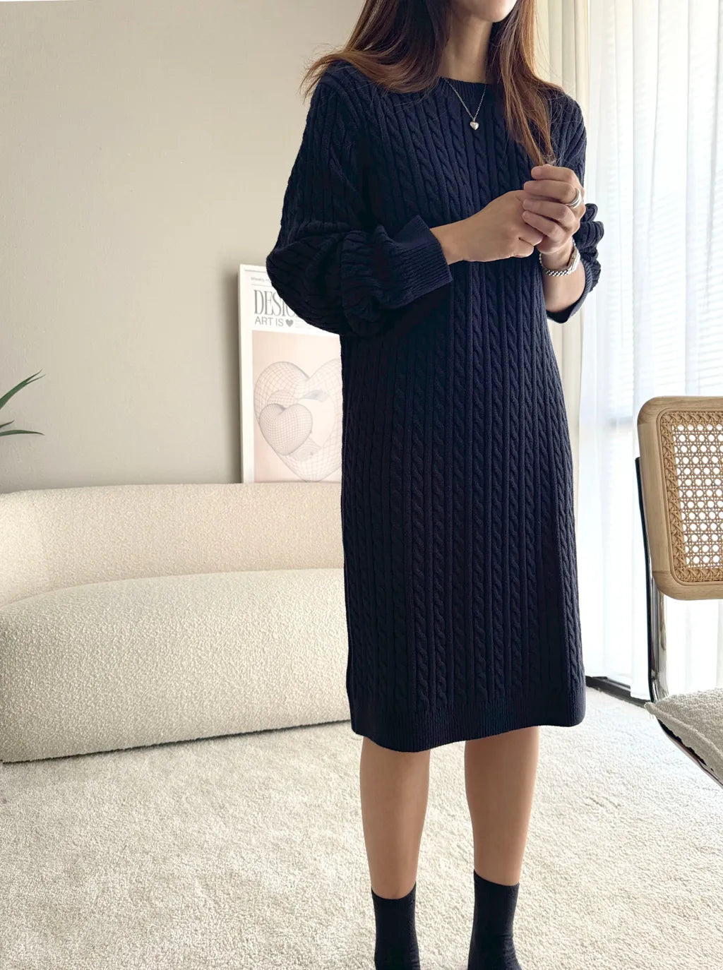 Tommy Hilfiger Soft Wool Cable Knit Dress - HIPPO US Brands Tommy Hilfiger