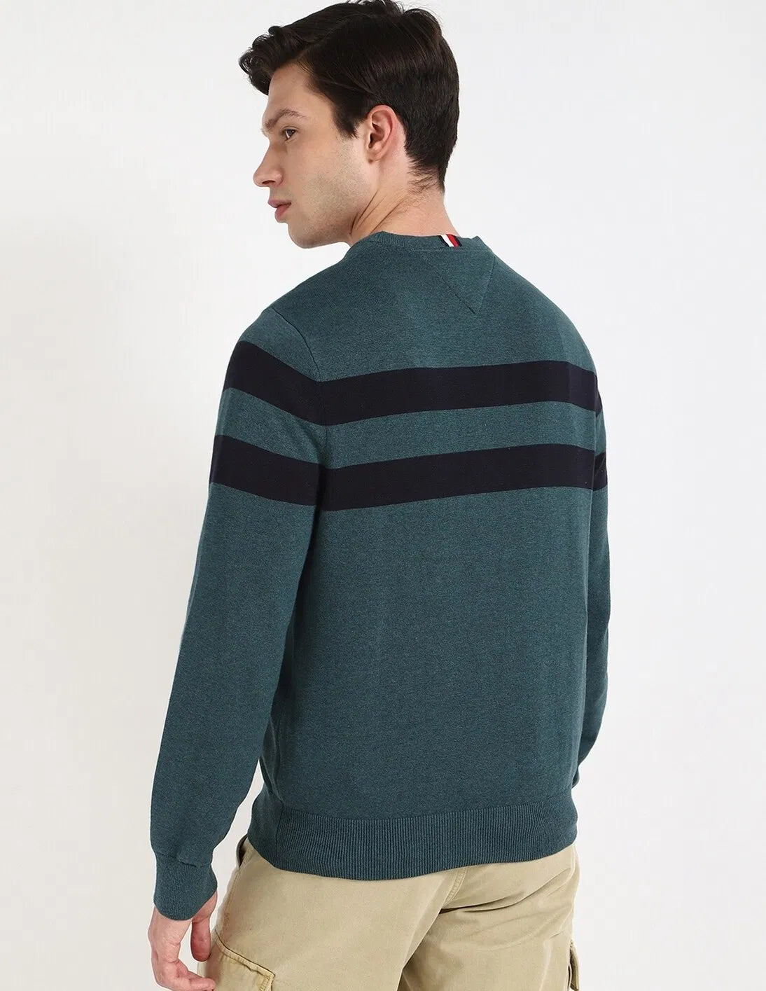 TOMMY HILFIGER Double Stripe Crewneck Sweater