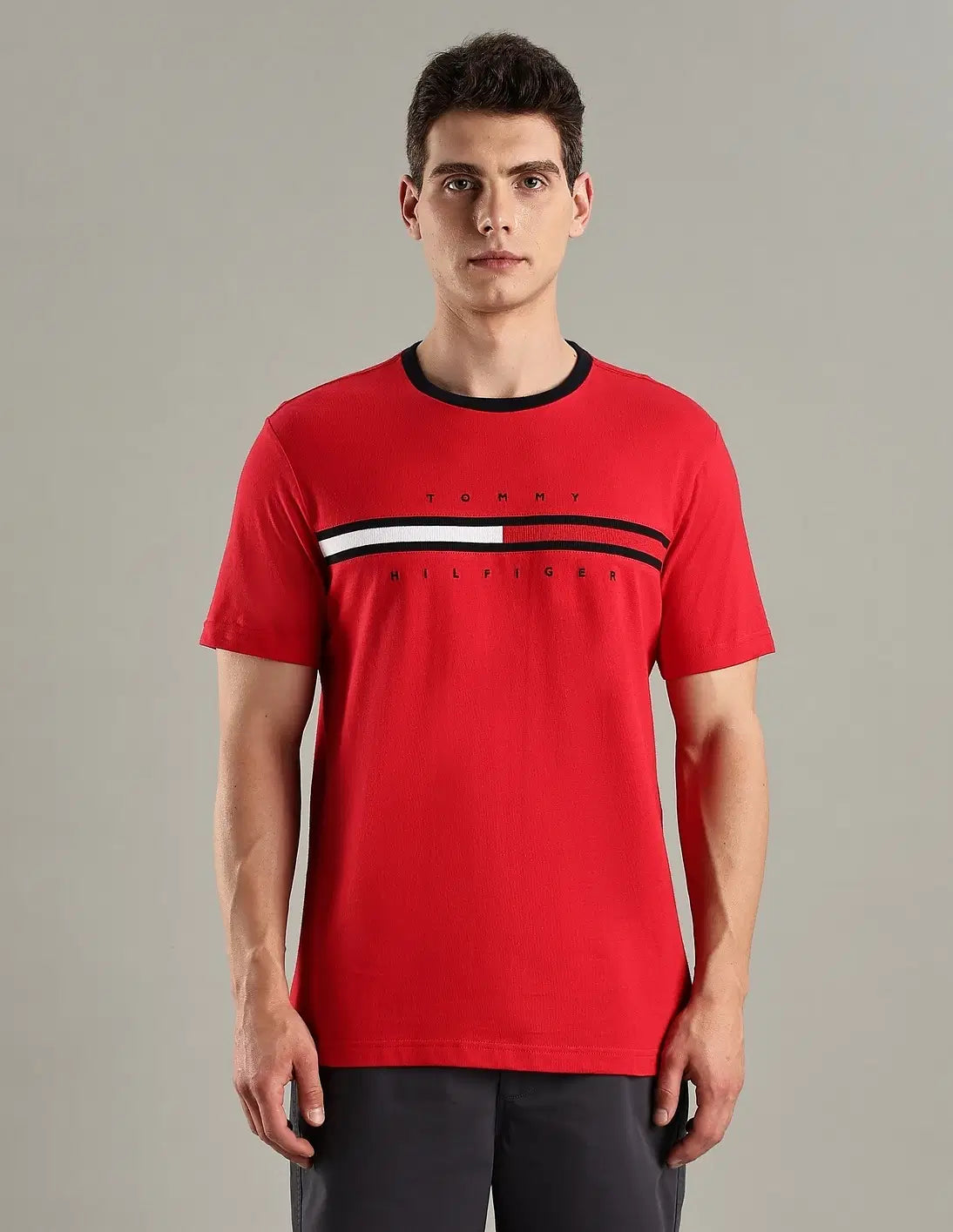 Tommy Hilfiger Embroidered Logo Regular-Fit Cotton T-Shirt - HIPPO US Brands Tommy Hilfiger