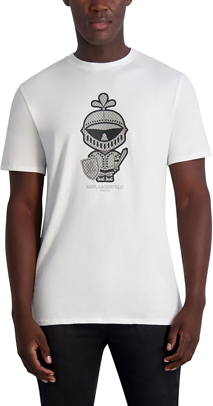 KARL LAGERFELD PARIS MEN.S Reflective Karl Armour Graphic T-shirt Reflective