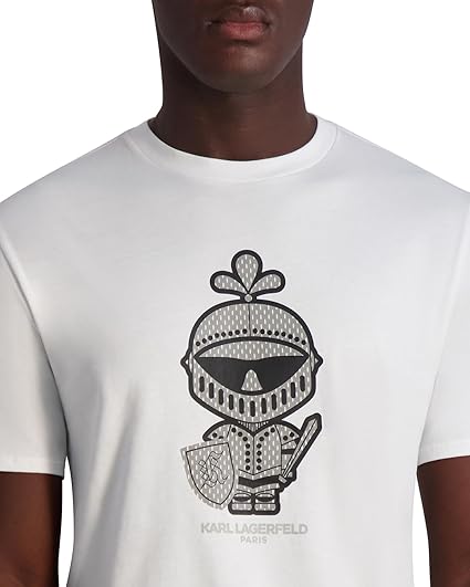 KARL LAGERFELD PARIS MEN.S Reflective Karl Armour Graphic T-shirt Reflective