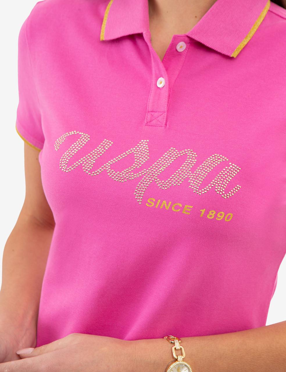 US. POLO ASSN. USPA Pink Crystal Logo Polo