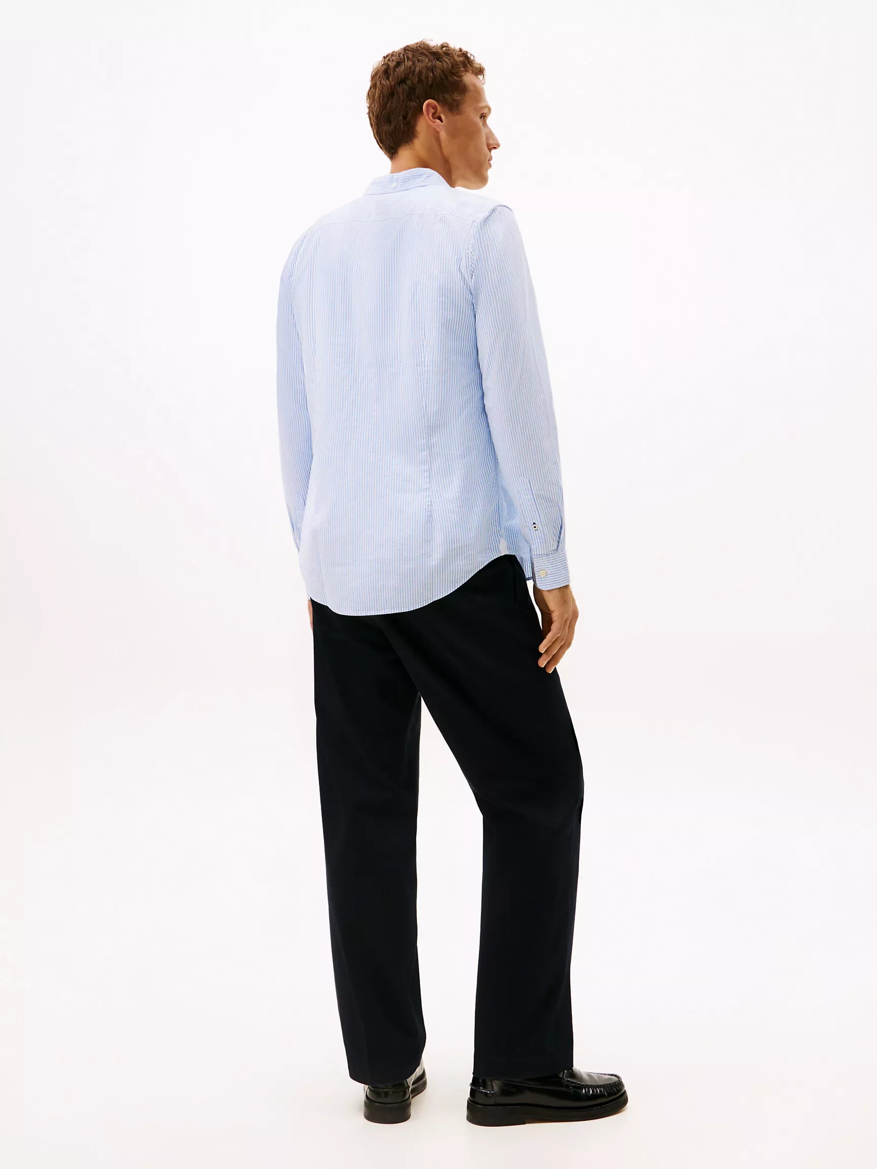 Tommy Hilfiger Slim Fit Stretch Stripe Oxford Shirt - HIPPO US Brands Tommy Hilfiger