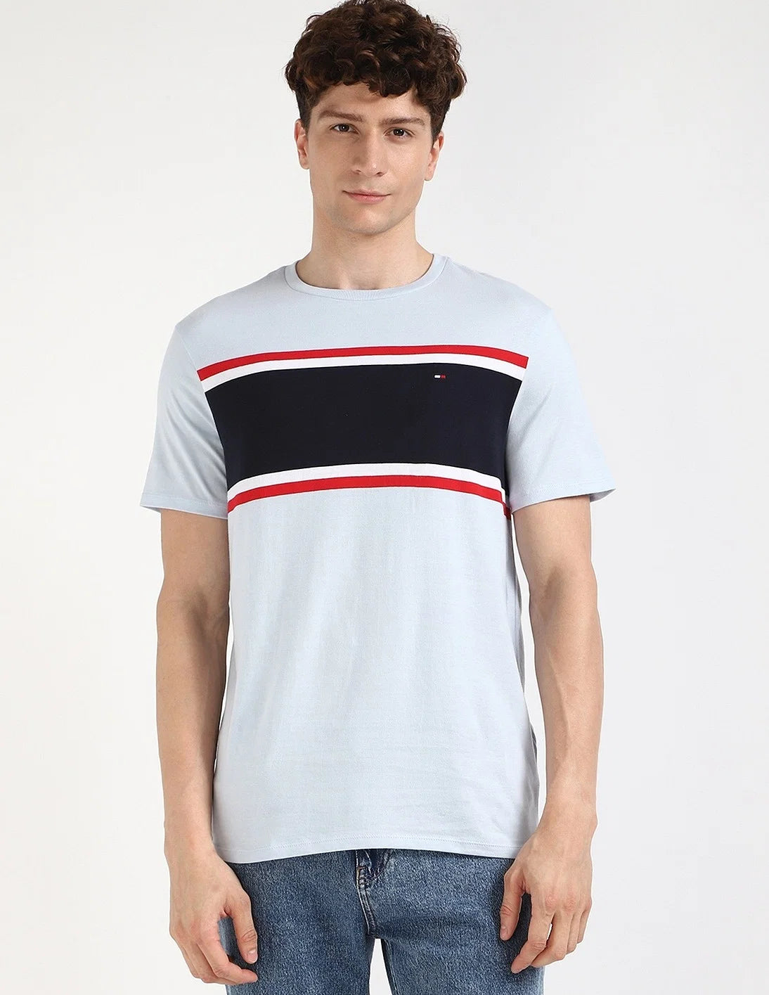 TOMMY HILFIGER Striped Regular-Fit Cotton T-Shirt