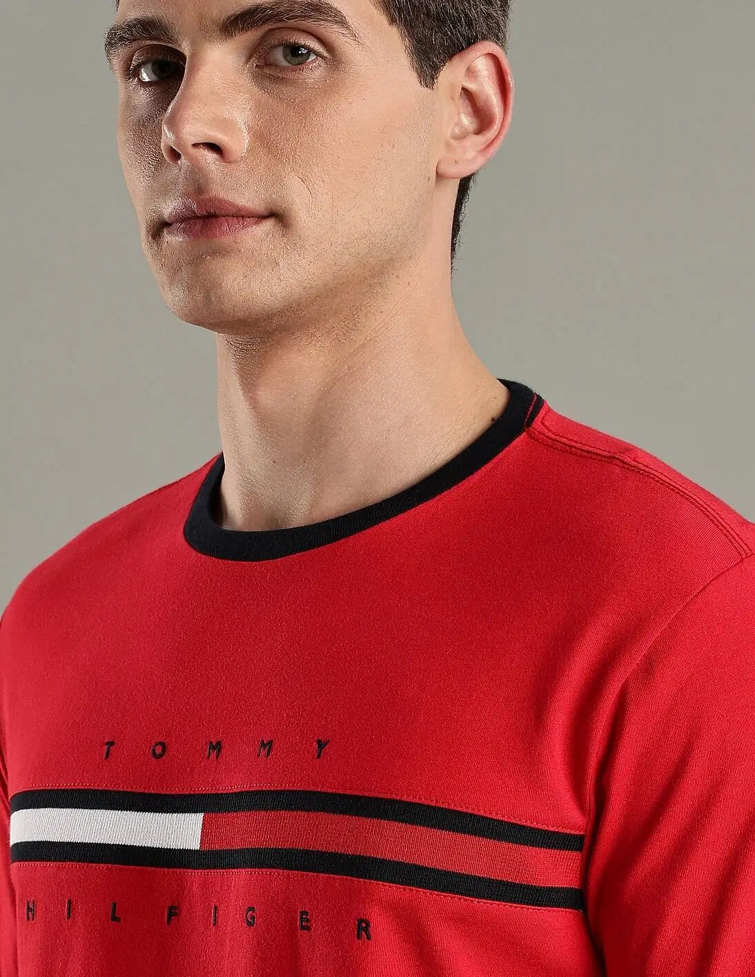TOMMY HILFIGER Embroidered Logo Regular-Fit Cotton T-Shirt