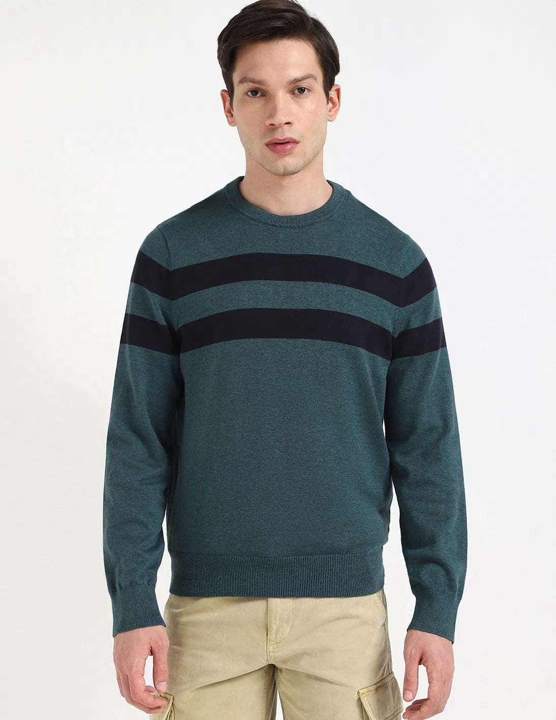 TOMMY HILFIGER Double Stripe Crewneck Sweater