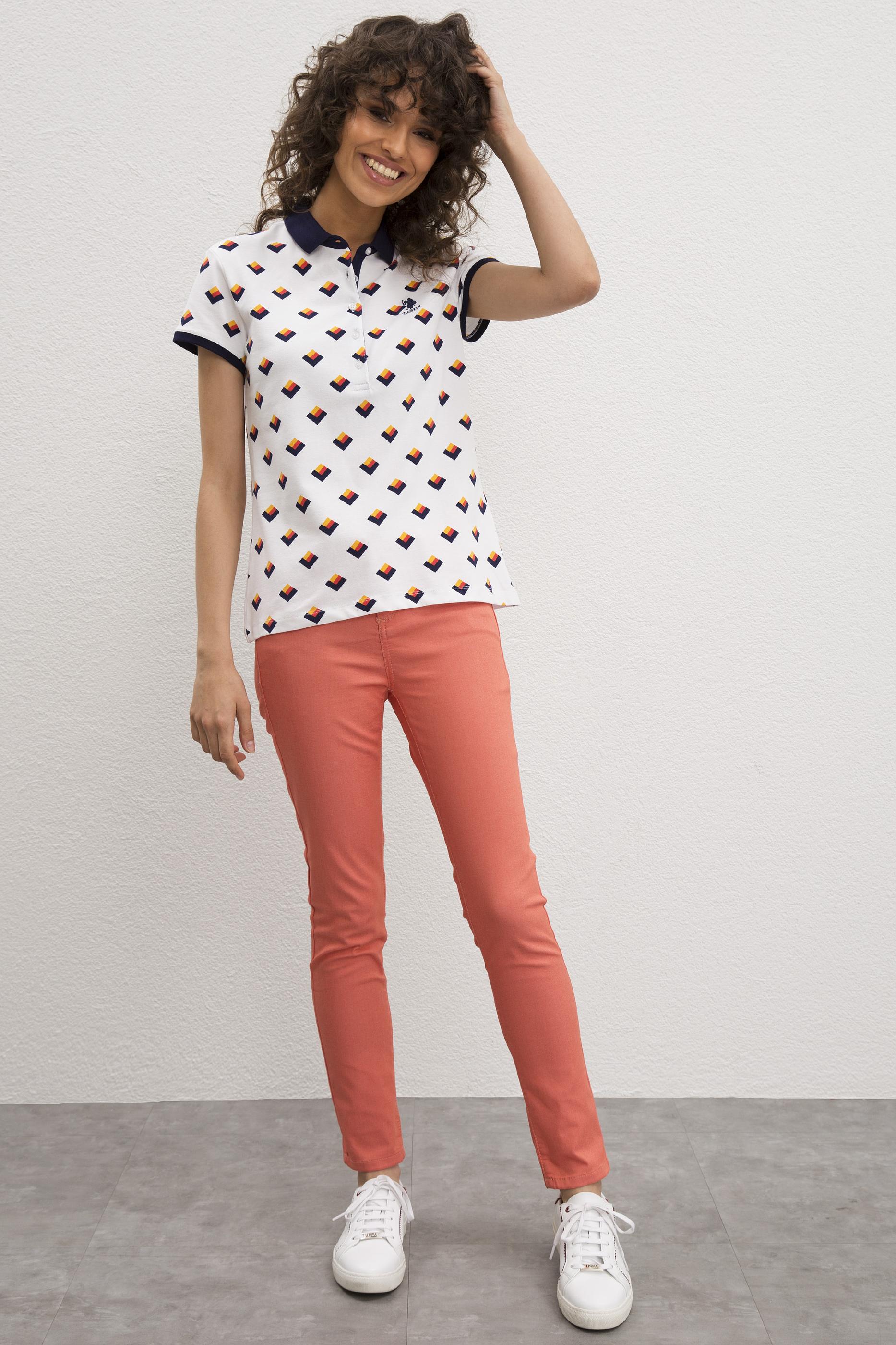 US. POLO ASSN. USPA Geometric Print Polo