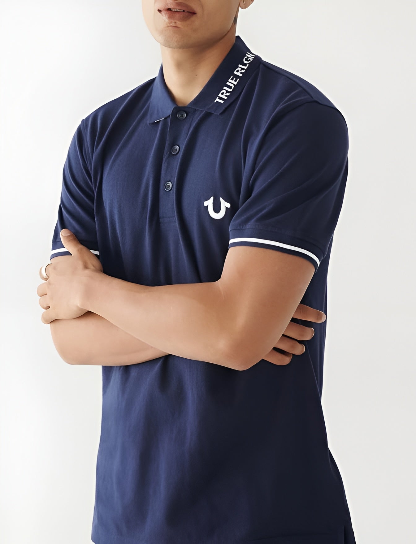 True Religion Men's Polo Shirt with Brand Logo