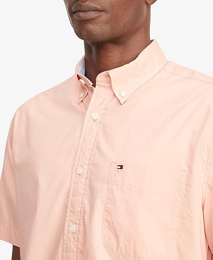 TOMMY HILFIGER Men's Short Sleeve Button Down in Classic Fit
