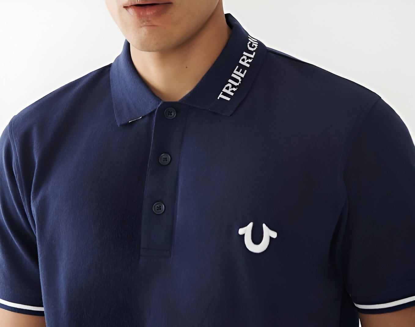True Religion Men's Polo Shirt with Brand Logo