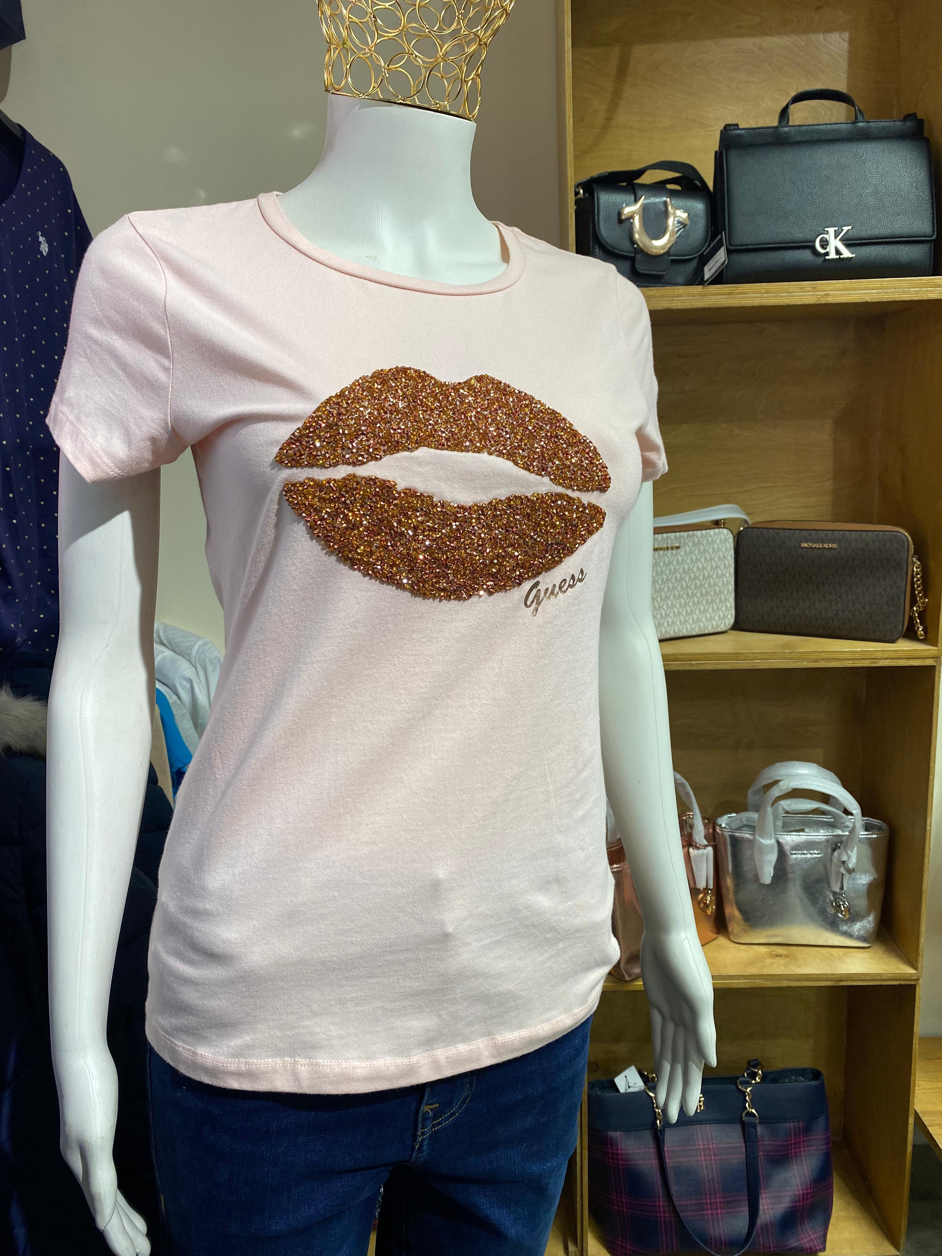 GUESS Glitter Lips T-Shirt
