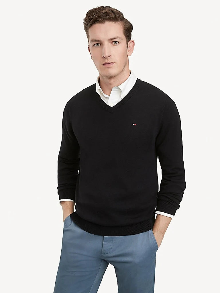 TOMMY HILFIGER Essential V-Neck Sweater - Men