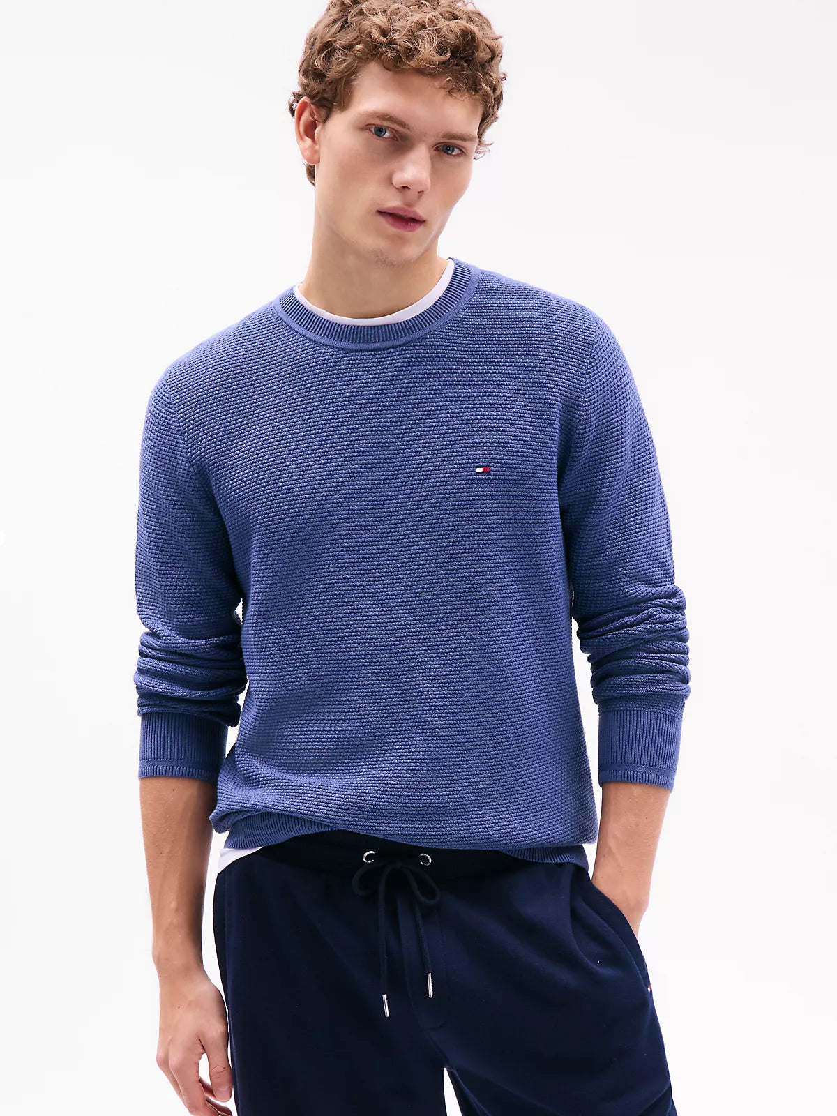TOMMY HILFIGER Structured Crewneck Sweater