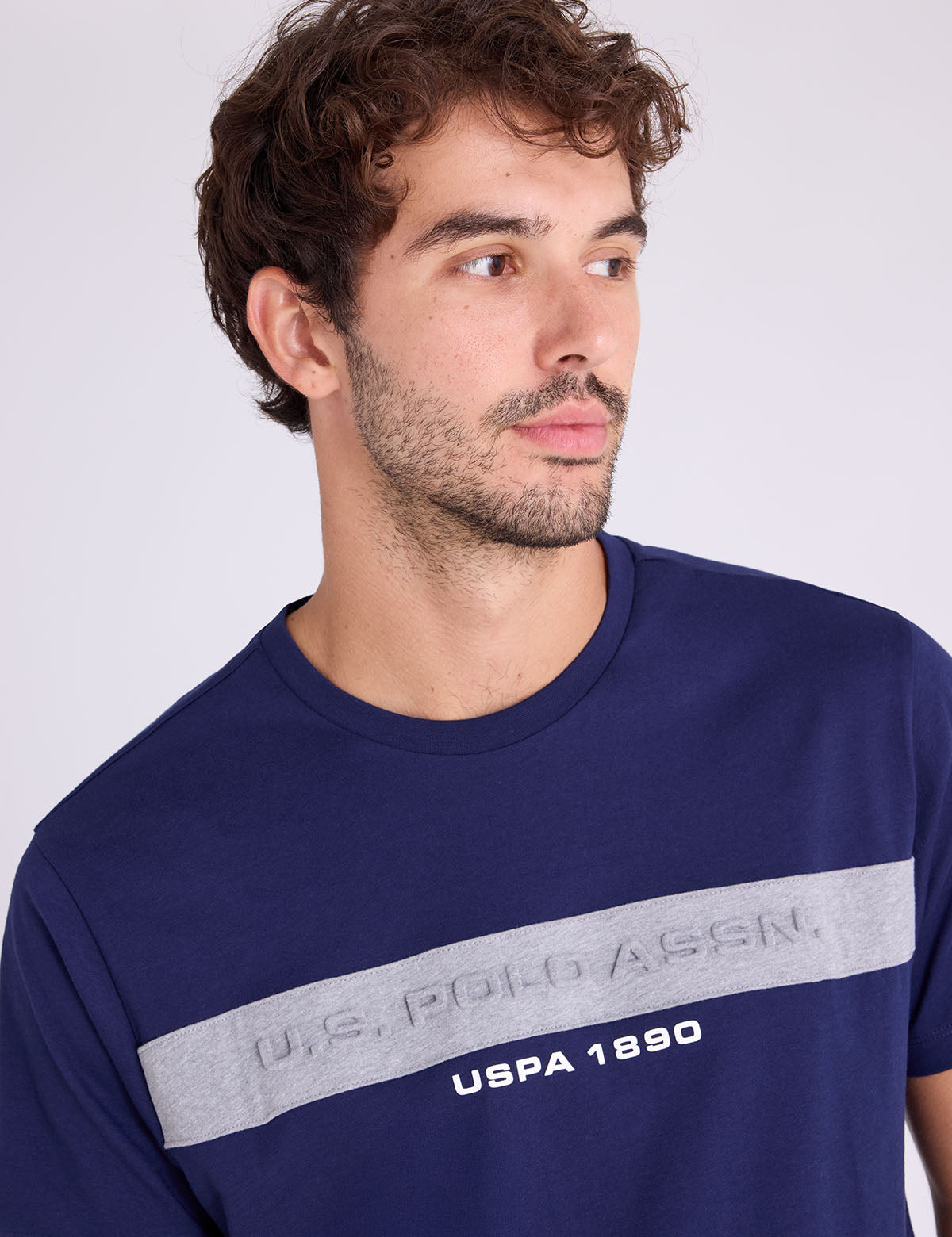 USPA Embossed Logo Jersey T-shirt - HIPPO US Brands US. POLO ASSN