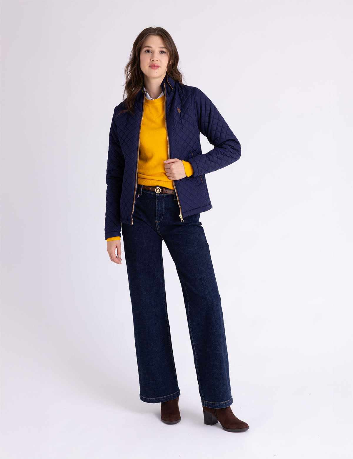 US. Polo Assn QUILTED SIDE KNIT MOTO JACKET - HIPPO US Brands US. POLO ASSN