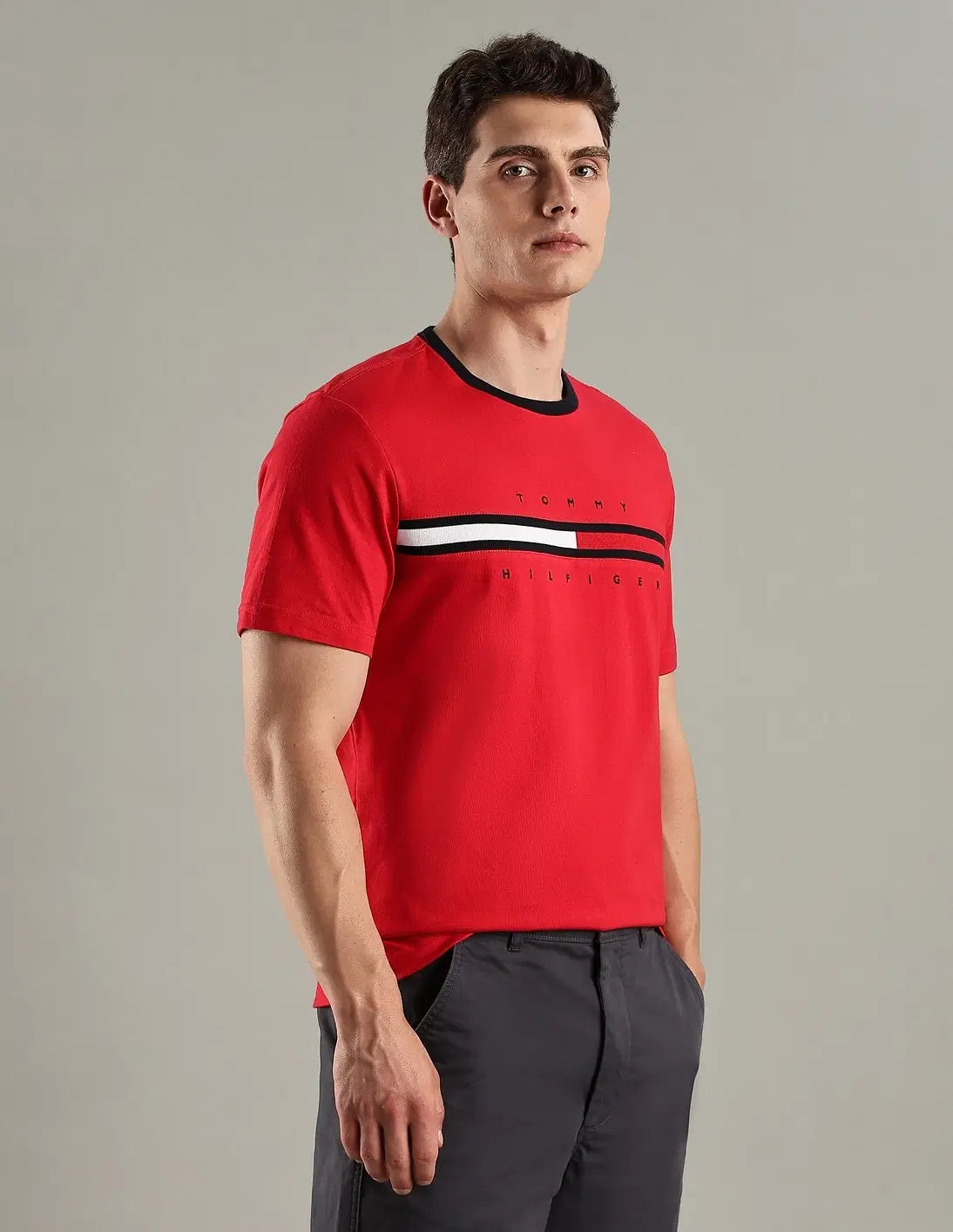 TOMMY HILFIGER Embroidered Logo Regular-Fit Cotton T-Shirt