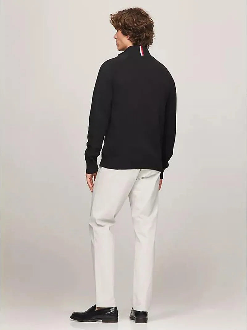 TOMMY HILFIGER SWEATER M COTTON ZIP THROUGH TH