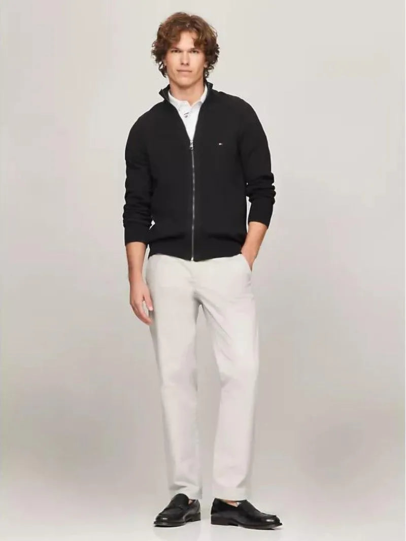 TOMMY HILFIGER SWEATER M COTTON ZIP THROUGH TH