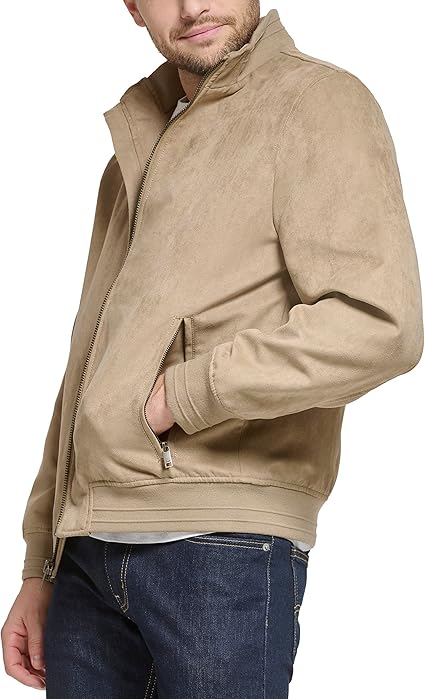 Dkny Patina Suede Leather Jacket - HIPPO US Brands DKNY
