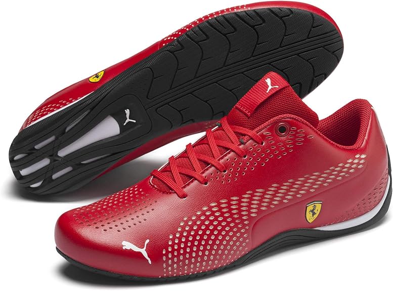 PUMA Ferrari Drift Cat 5 Ultra II Perforated Logo Heel-Tab Sport Sneakers for Men